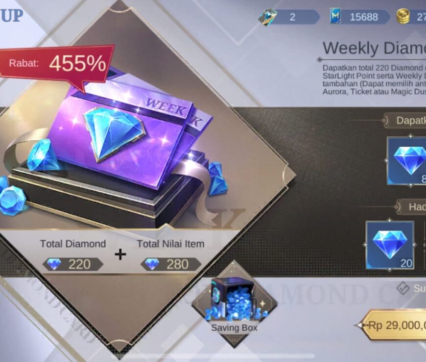 Limit Weekly Diamond Pass Mobile Legends