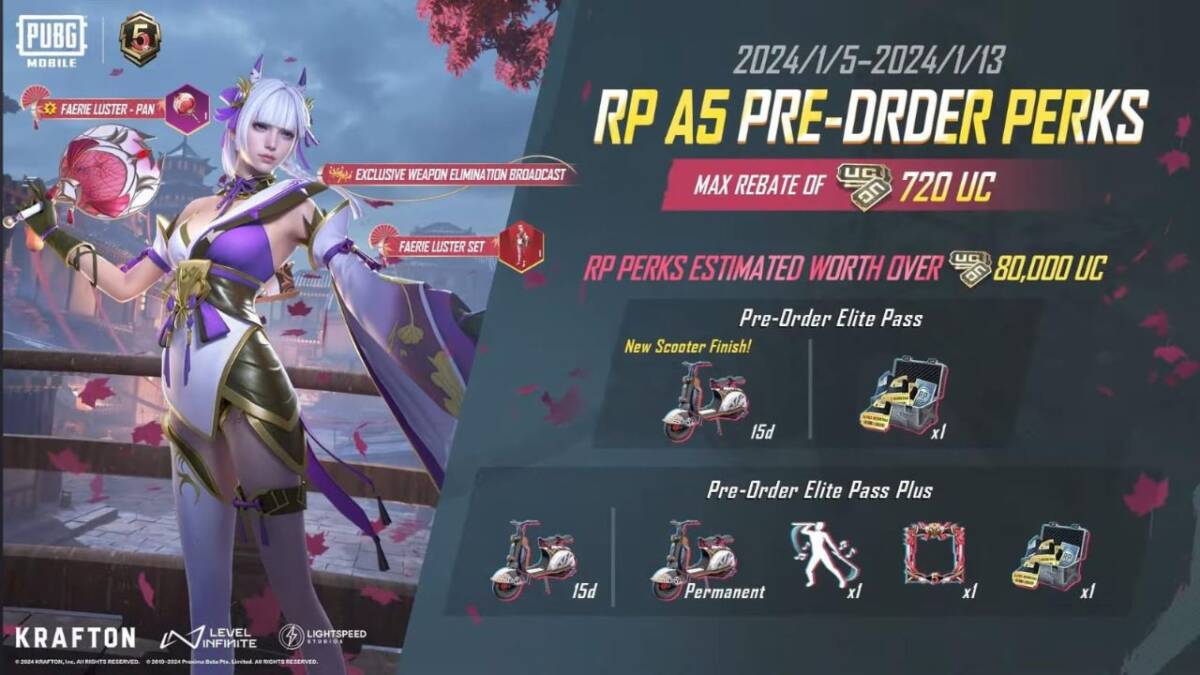 Pre-Order Royale Pass A5 PUBG Mobile 2024