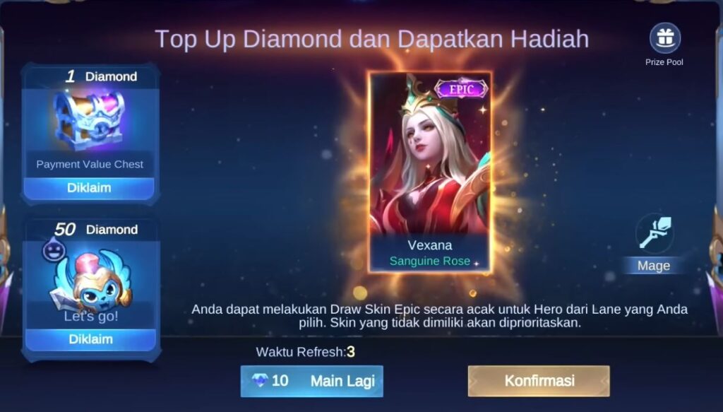 Event Bonus Top Up 100 Diamond MLBB