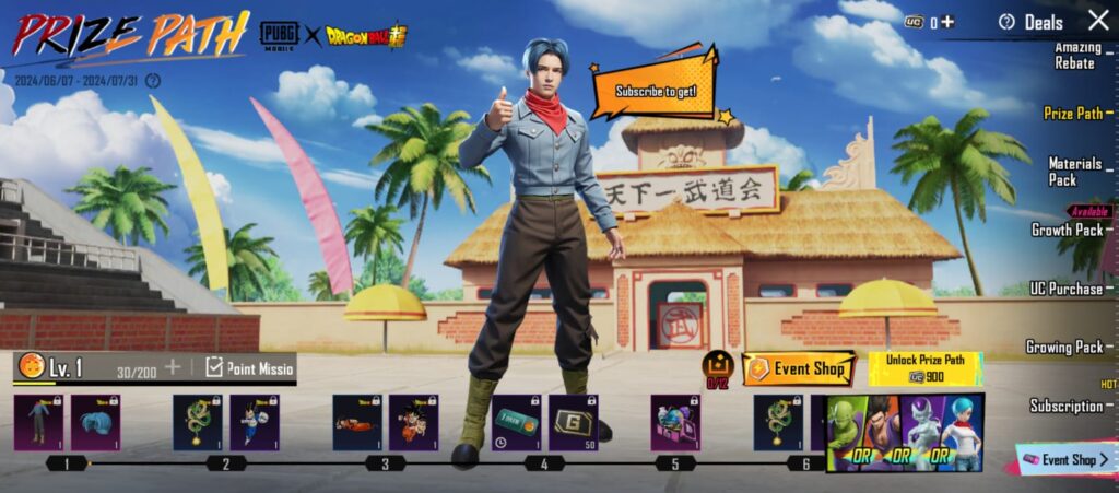 Hadiah Event PUBG Mobile X Dragon Ball