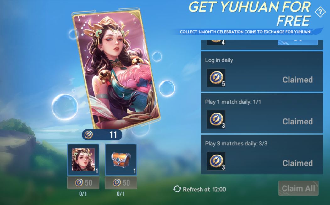 Cara Mendapatkan Hero Yuhuan Gratis