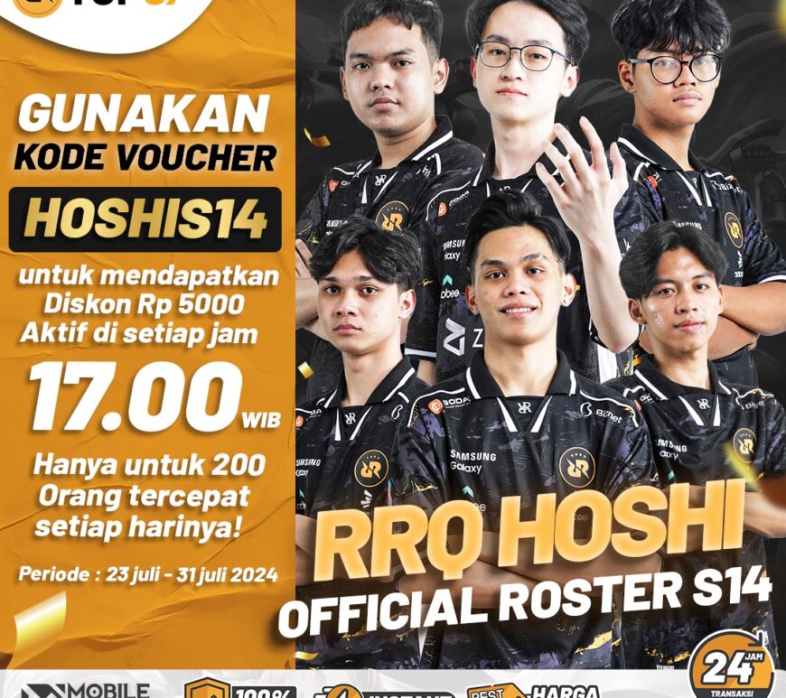 Kode Voucher HOSHIS14 RRQ TopUp