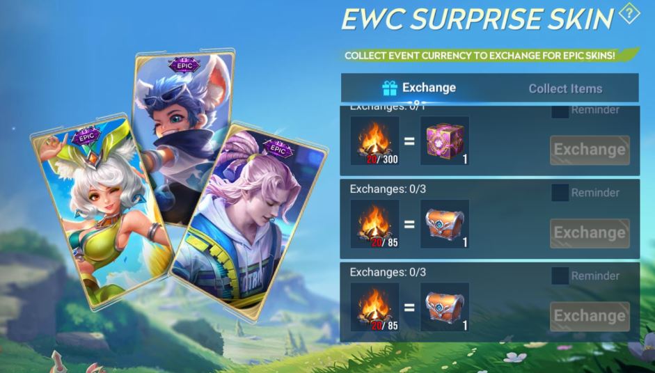 Event EWC Surprise Skin Honor of Kings Global