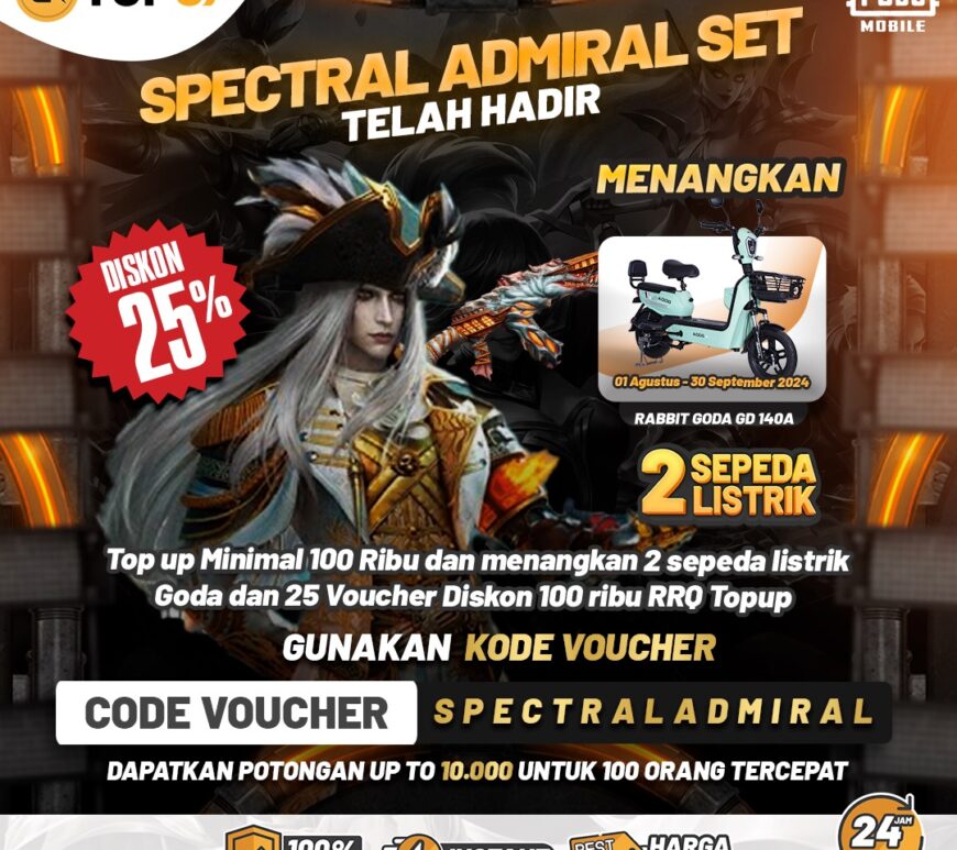 Event PUBGM Spectral Admiral RRQ TopUp