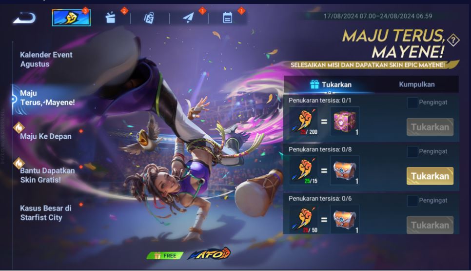 Event Skin Ascension Capoeirista Mayene Gratis HoK