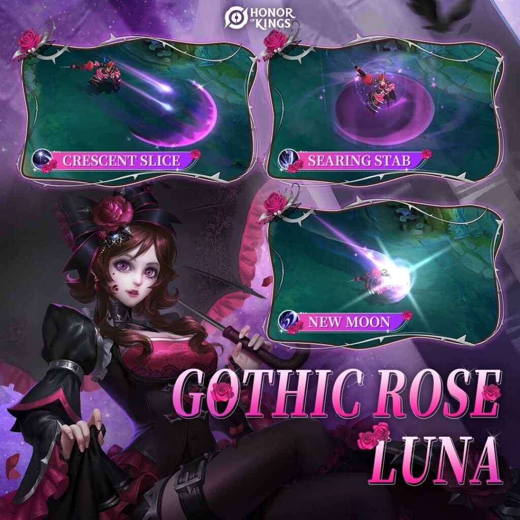 Efek Skin Rare Gothic Luna Honor of Kings