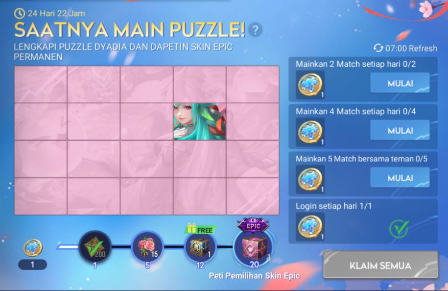 Event Saatnya Main Puzzle Honor of Kings