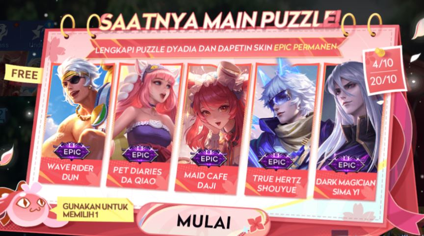 Event Skin Epic Gratis Terbaru HoK