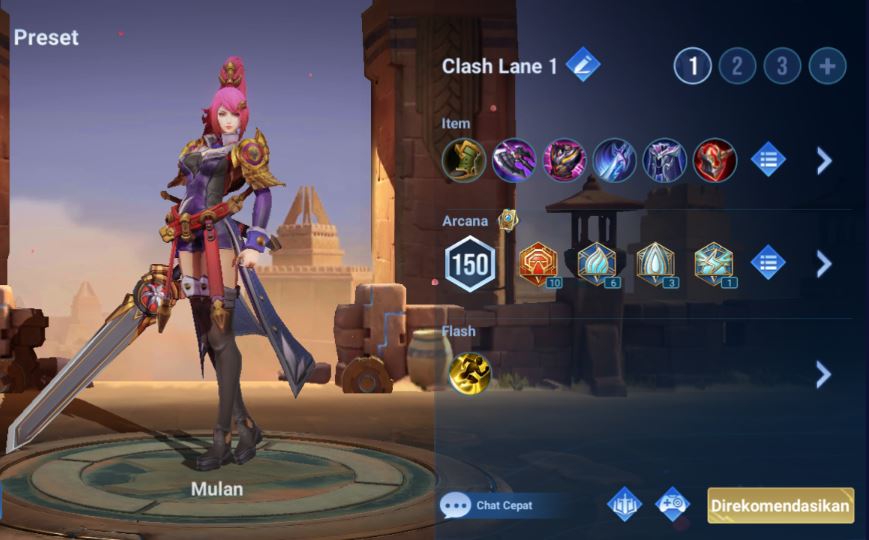 Set Build Mulan Honor of Kings