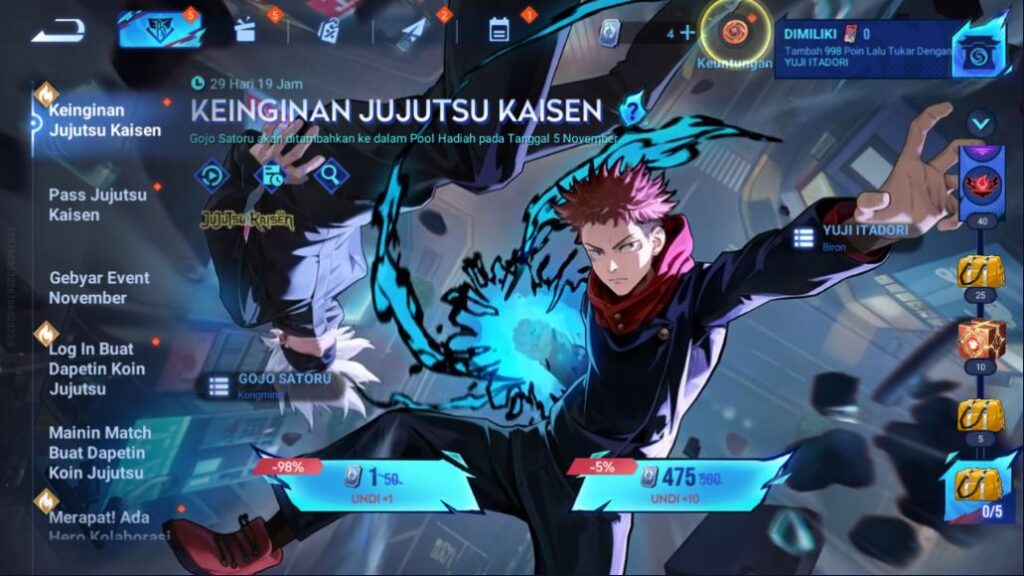 Mekanisme Event HoK X Jujutsu Kaisen