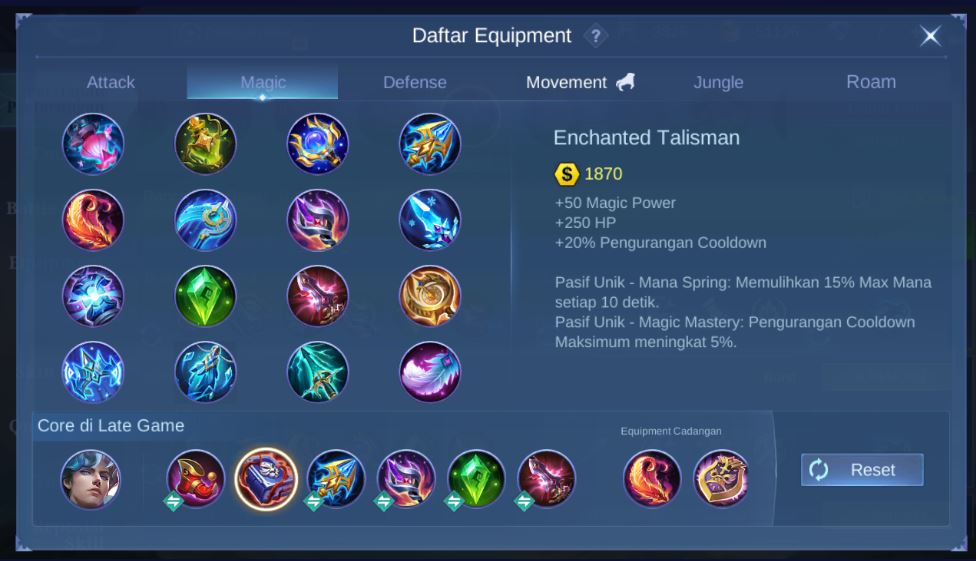 Set Build Xavier Tersakit Mobile Legends