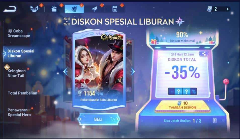 Event Diskon Spesial Liburan Skin Couple Christmas