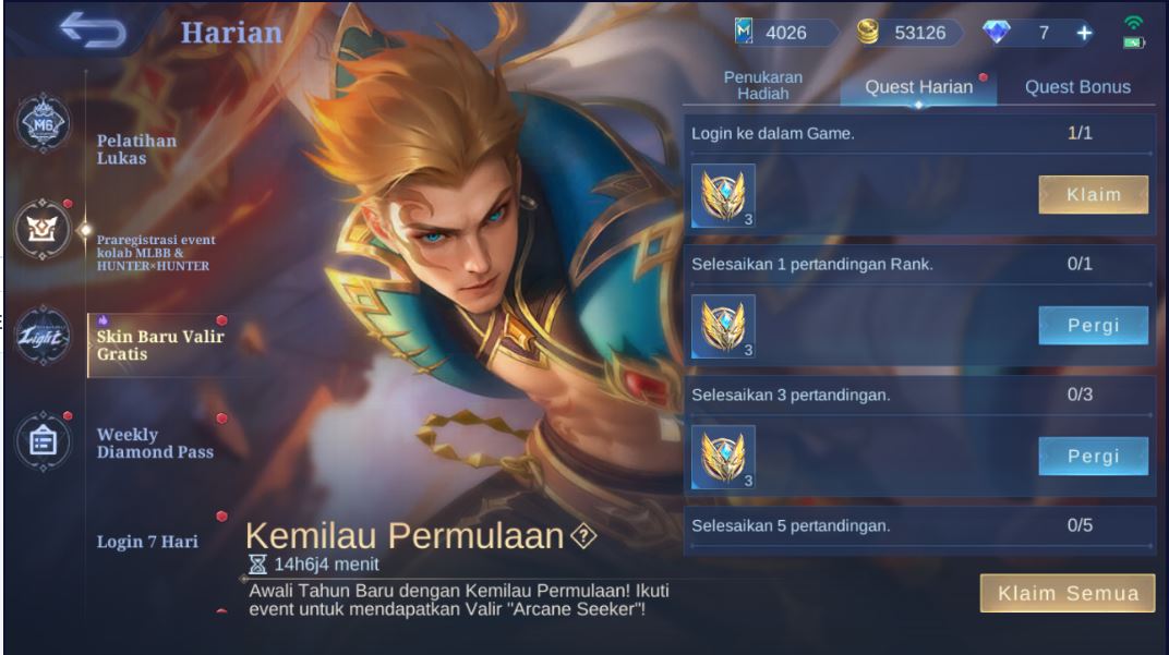 Event Kemilau Permulaan Mobile Legends