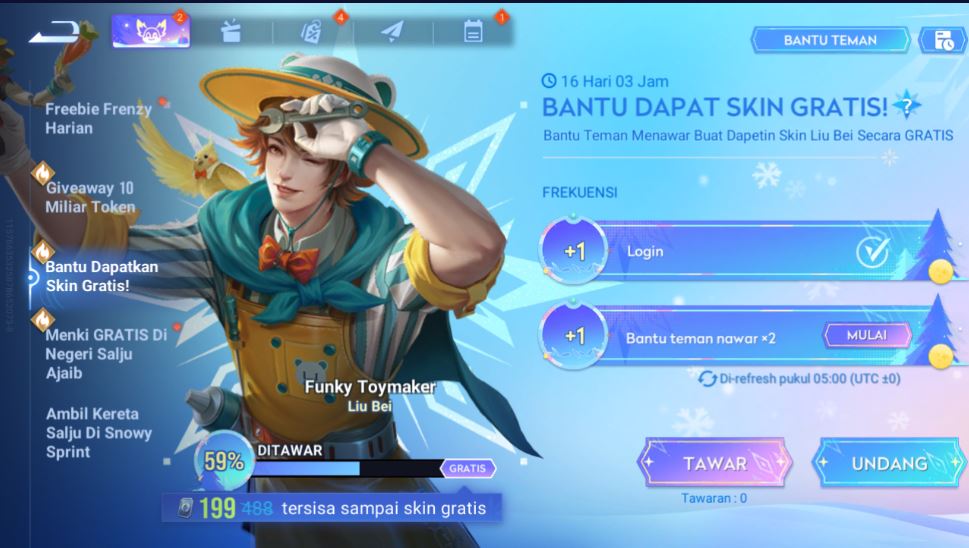 Event Skin Liu Bei Gratis