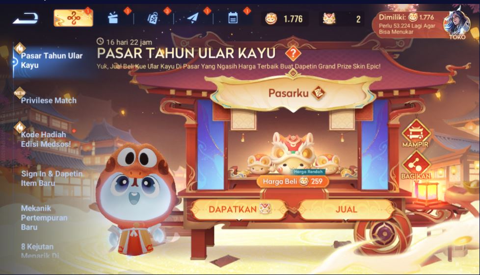 Event Pasar Tahun Ular Kayu Honor of Kings Global