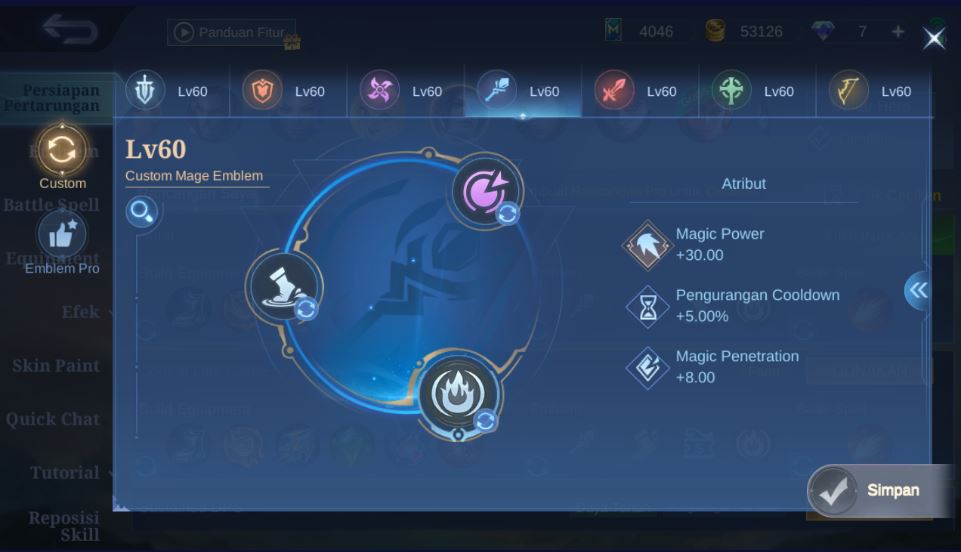 Set Emblem Cecilion Mobile Legends