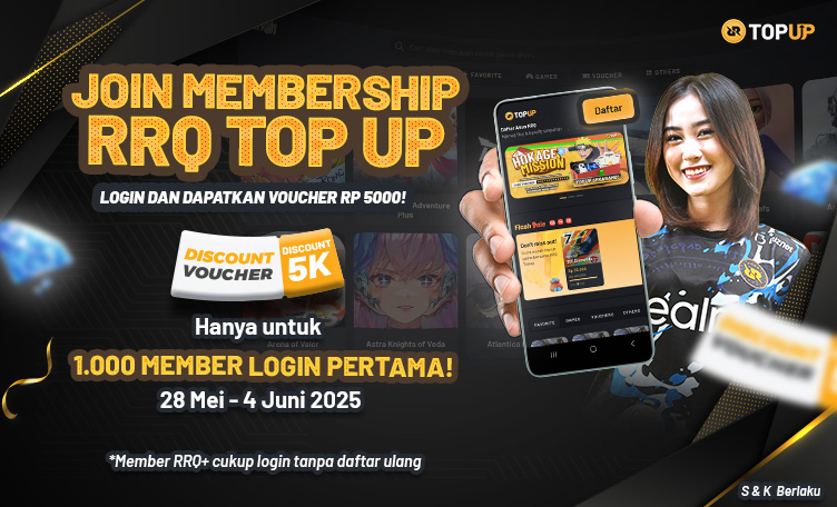 Login Akun RRQ Topup Bisa Dapat Saldo Voucher Gratis