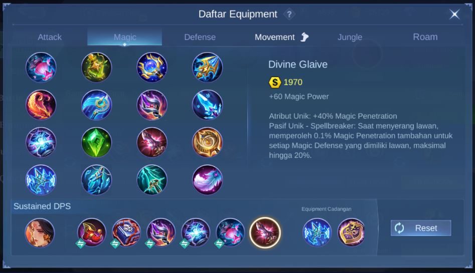 Build Zetian Mobile Legends