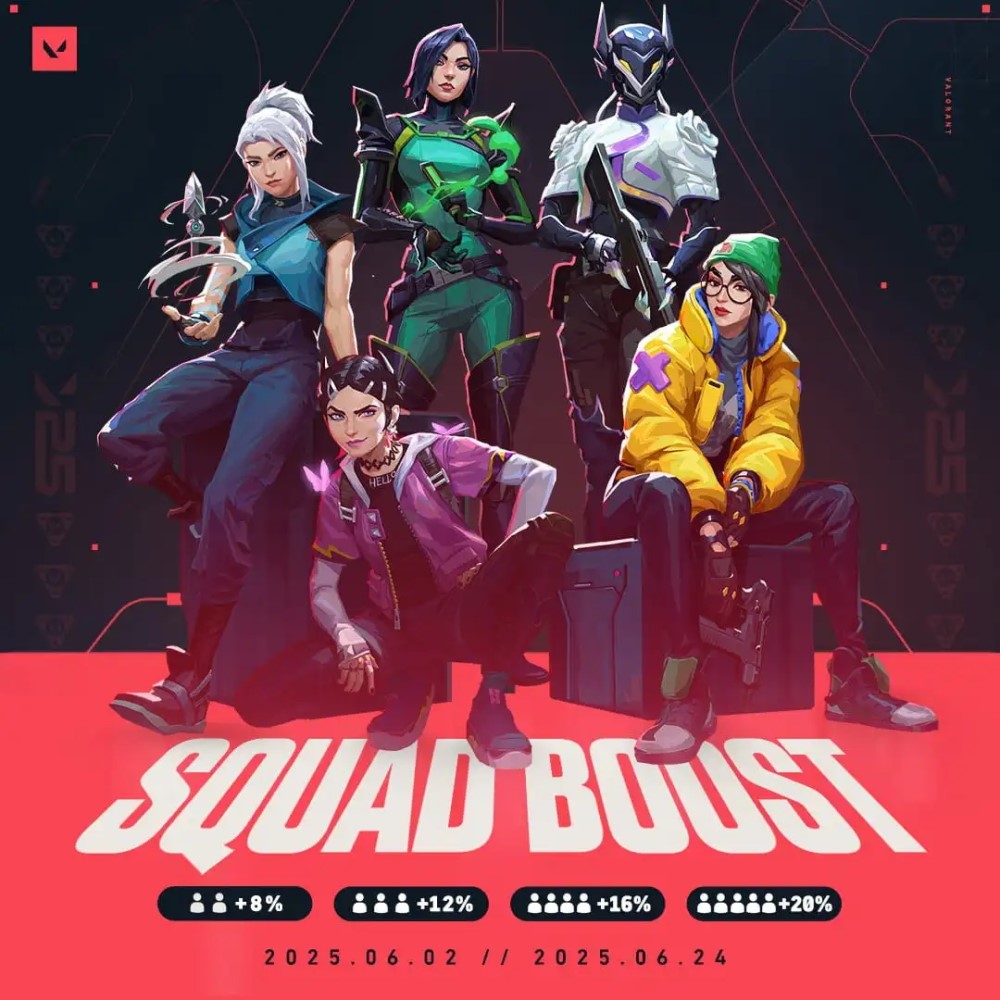Valorant 5 years event pass Squad Boost XP