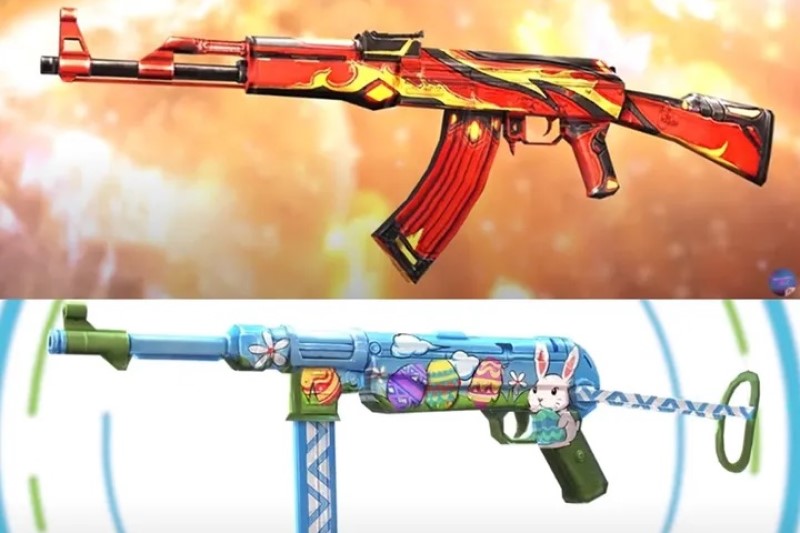 Ak vs MP40 Free Fire