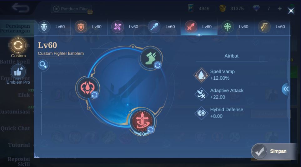 Emblem Terizla Mobile Legends
