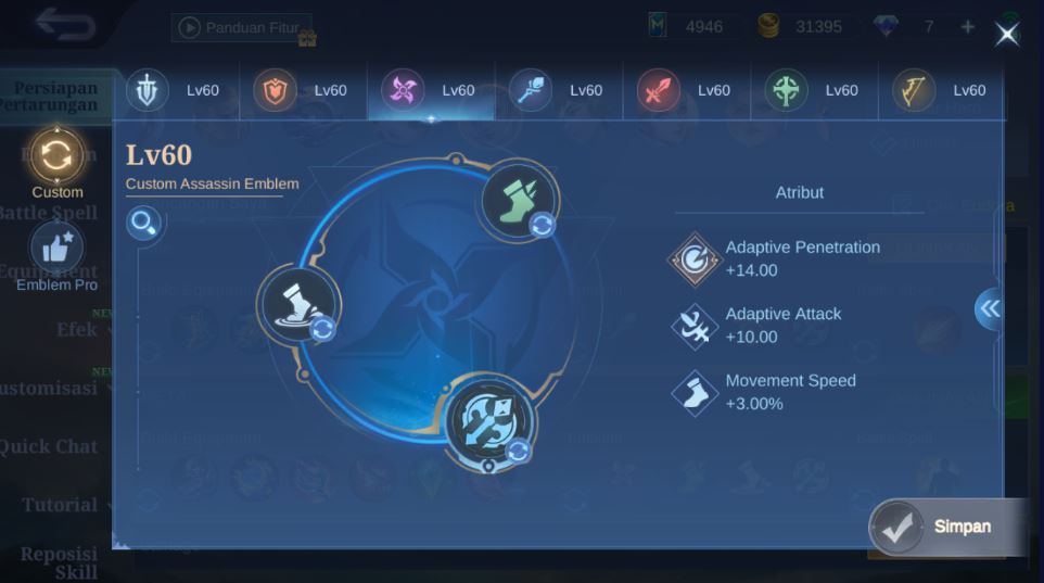 Emblem dan Talent Eudora ML