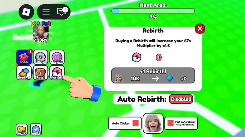 Panduan Rebirth 67 Clicker