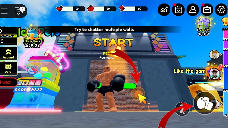 Punch Wall Tutorial Kontrol