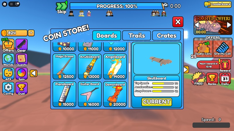 Skateboard Obby Speedrun