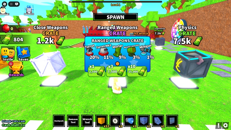 CAR BATTLES Panduan Weapon