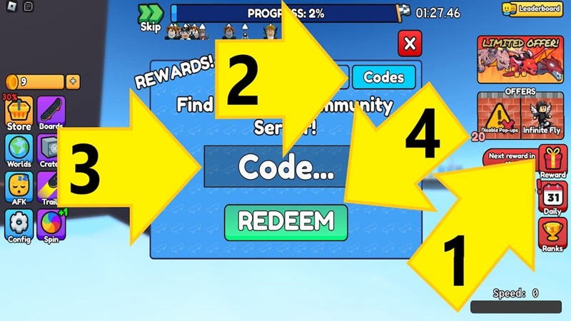 Code Skateboard Obby Roblox