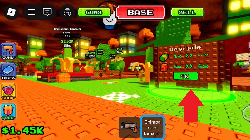 Shoot a Brainrot Guide Patung