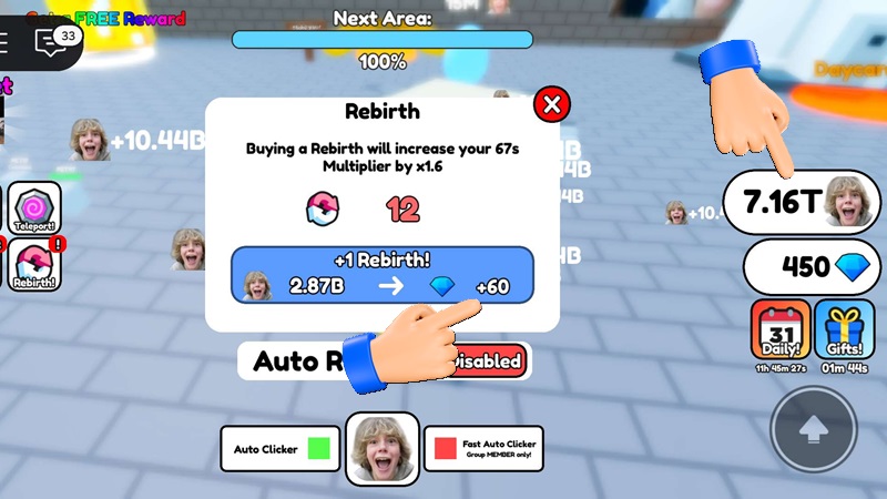 Panduan Rebirth 67 Clicker
