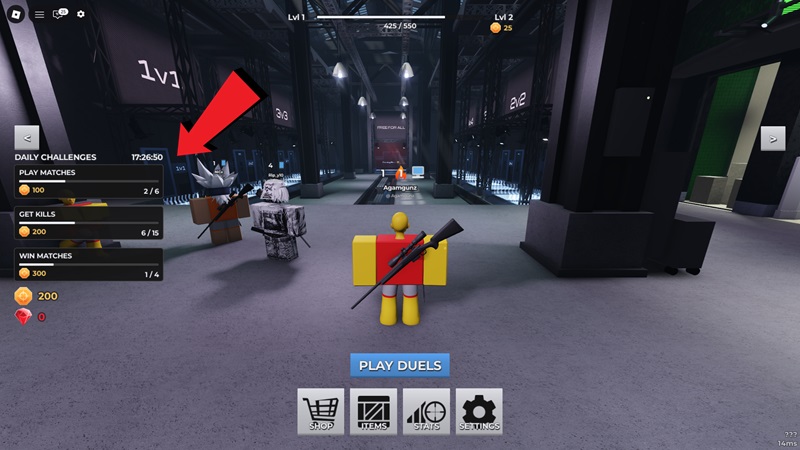 challenge harian Sniper Duels