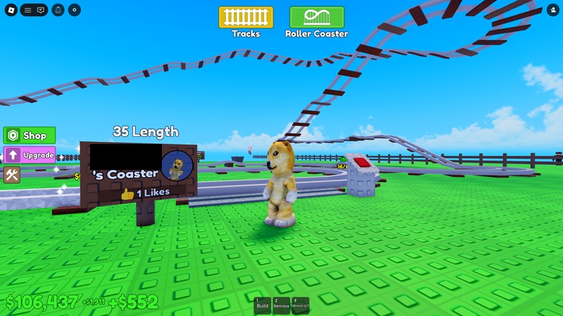 Testing Build a Roller Coaster Roblox