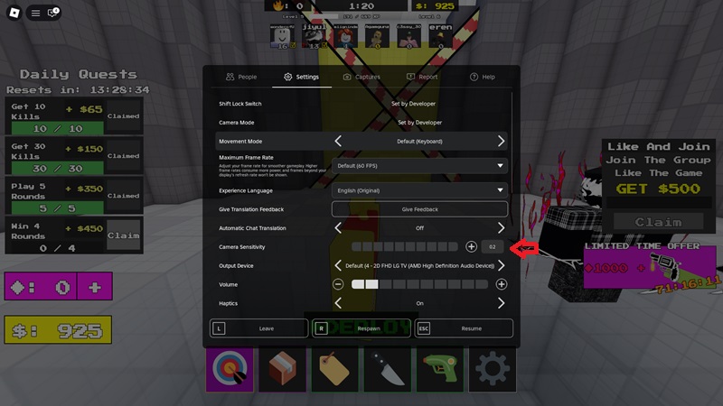 panduan setting FPS Flick