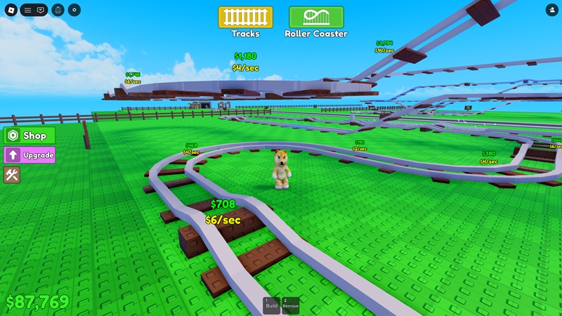 Desain Coaster Build a Roller Coaster Roblox