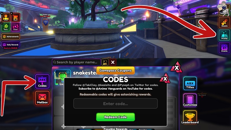 Code Anime Vanguards November