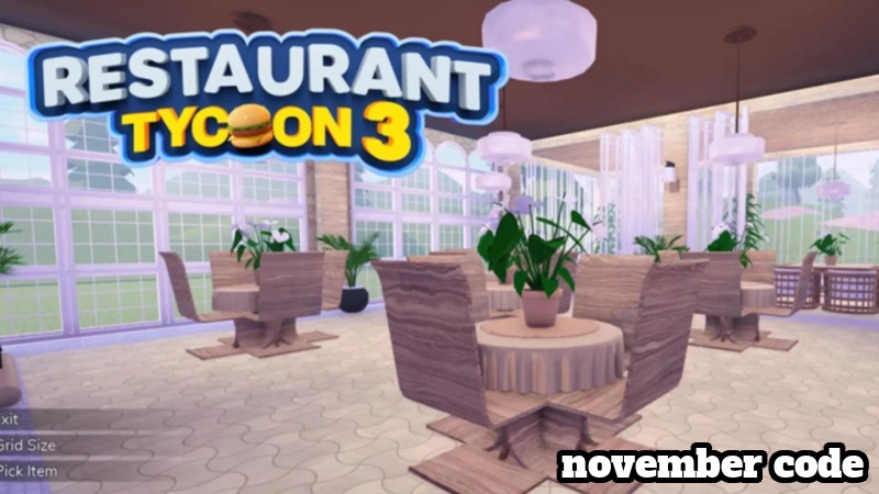 Code Restaurant Tycoon 3 Roblox November 2025