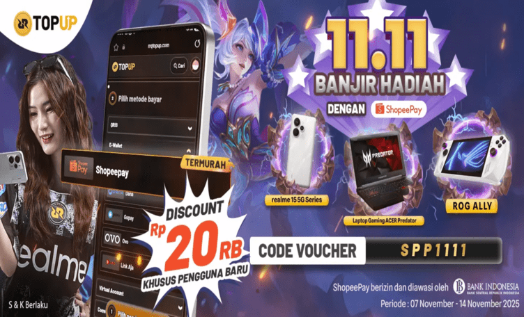 Promo Top Up Hemat Hadiah Melimpah Bareng Shopeepay