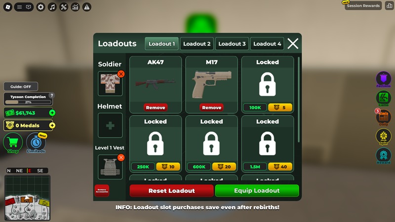 war tycoon loadout guide