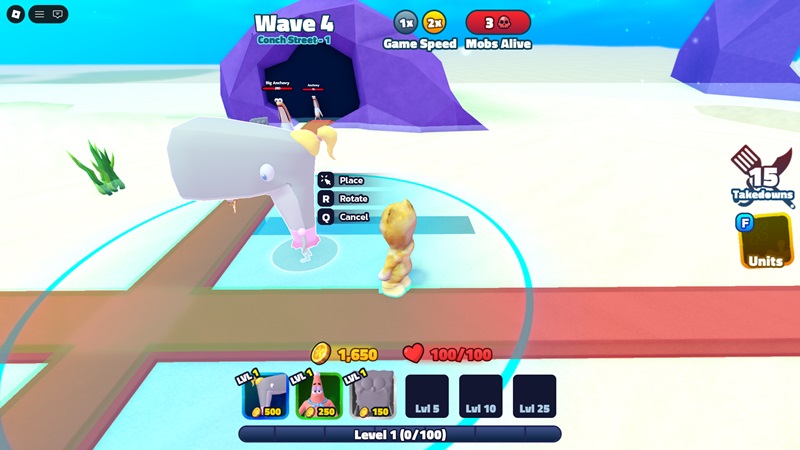 spongebob tower defense panduan basic