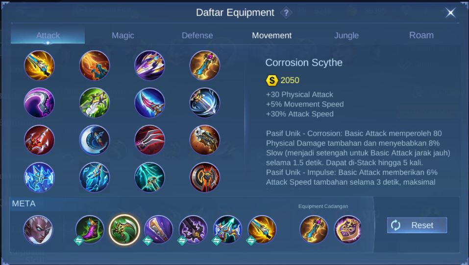 Item Karrie Tersakit ML