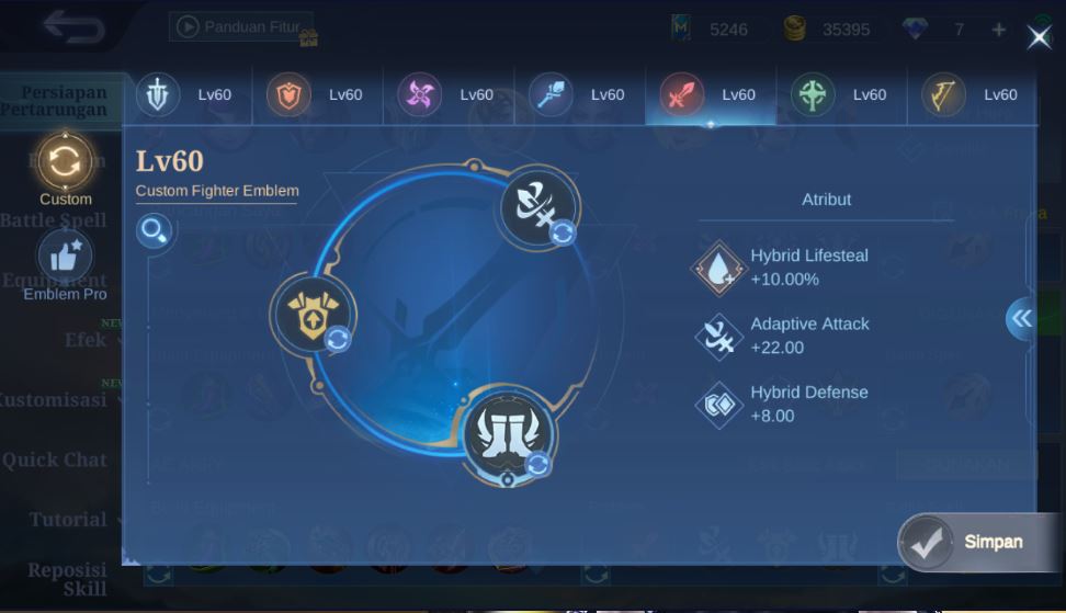 Emblem Freya Gold Lane MLBB