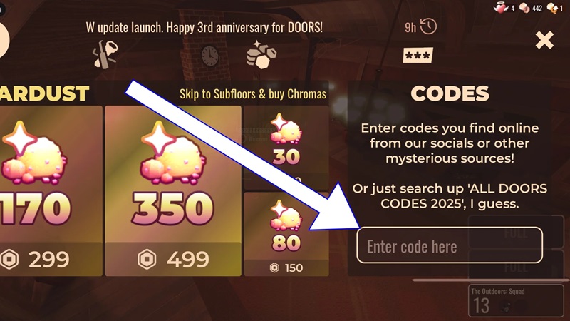 code DOORS februari 2026