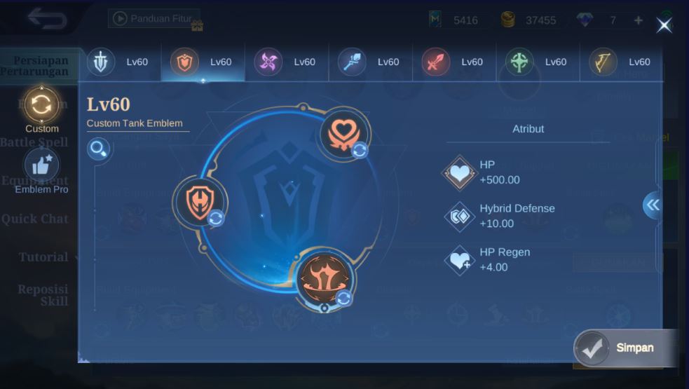 Emblem Marcel Mobile Legends