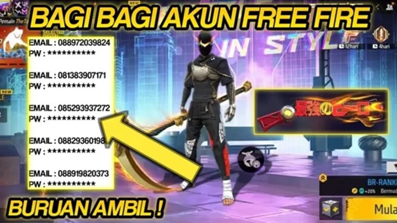 bagi bagi akun ff