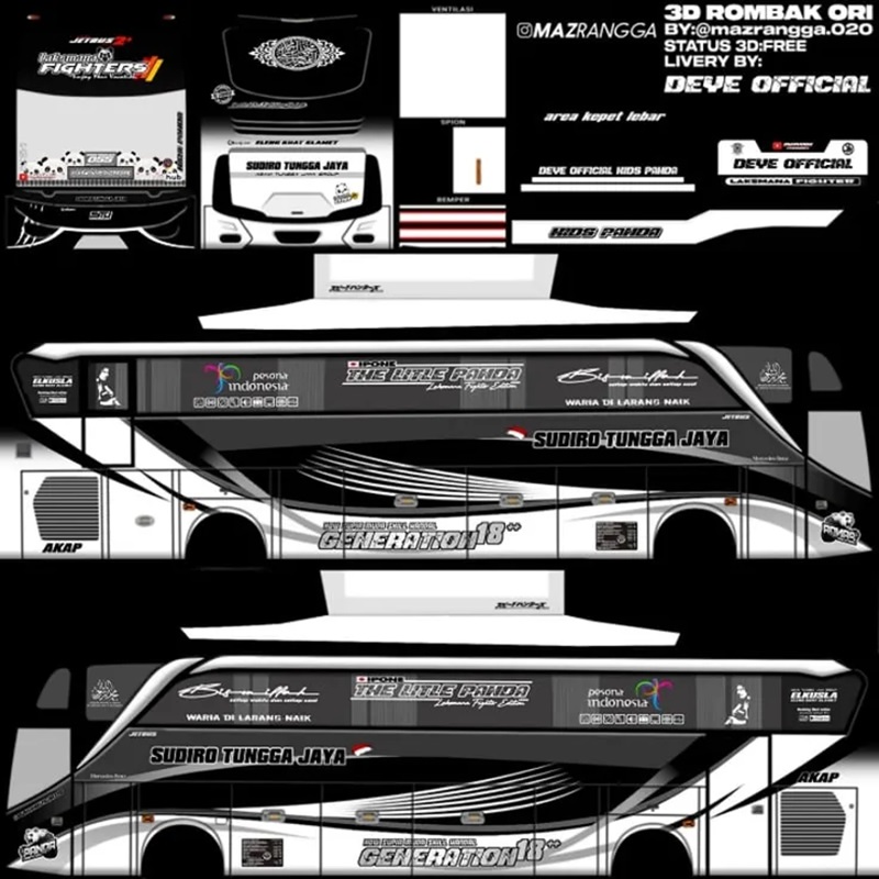 livery bussid kids panda